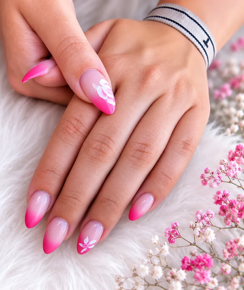 Babycolor avec one stroke, nail art